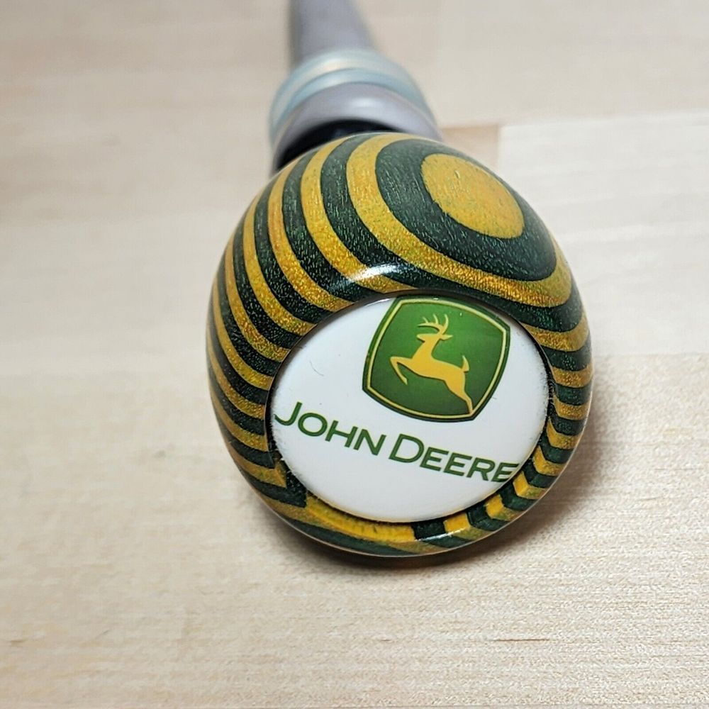 Costum John Deere Farm Tractor‎ Bottle Stopper Yellow & Green Metal
